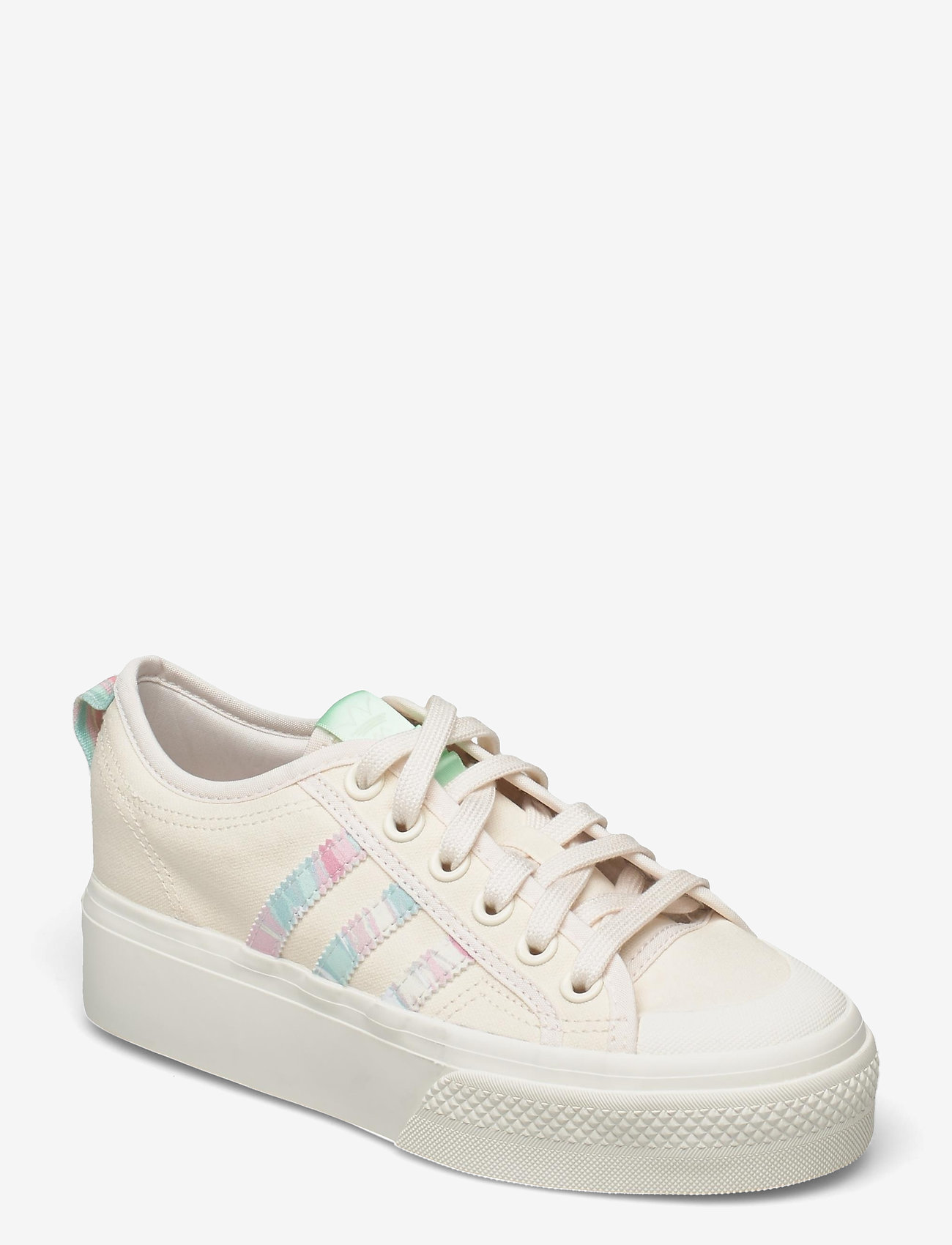 adidas gazelle silver green womens Women's Vibes in Motion Lace-Up Platform Sneakers in Beige main image 0