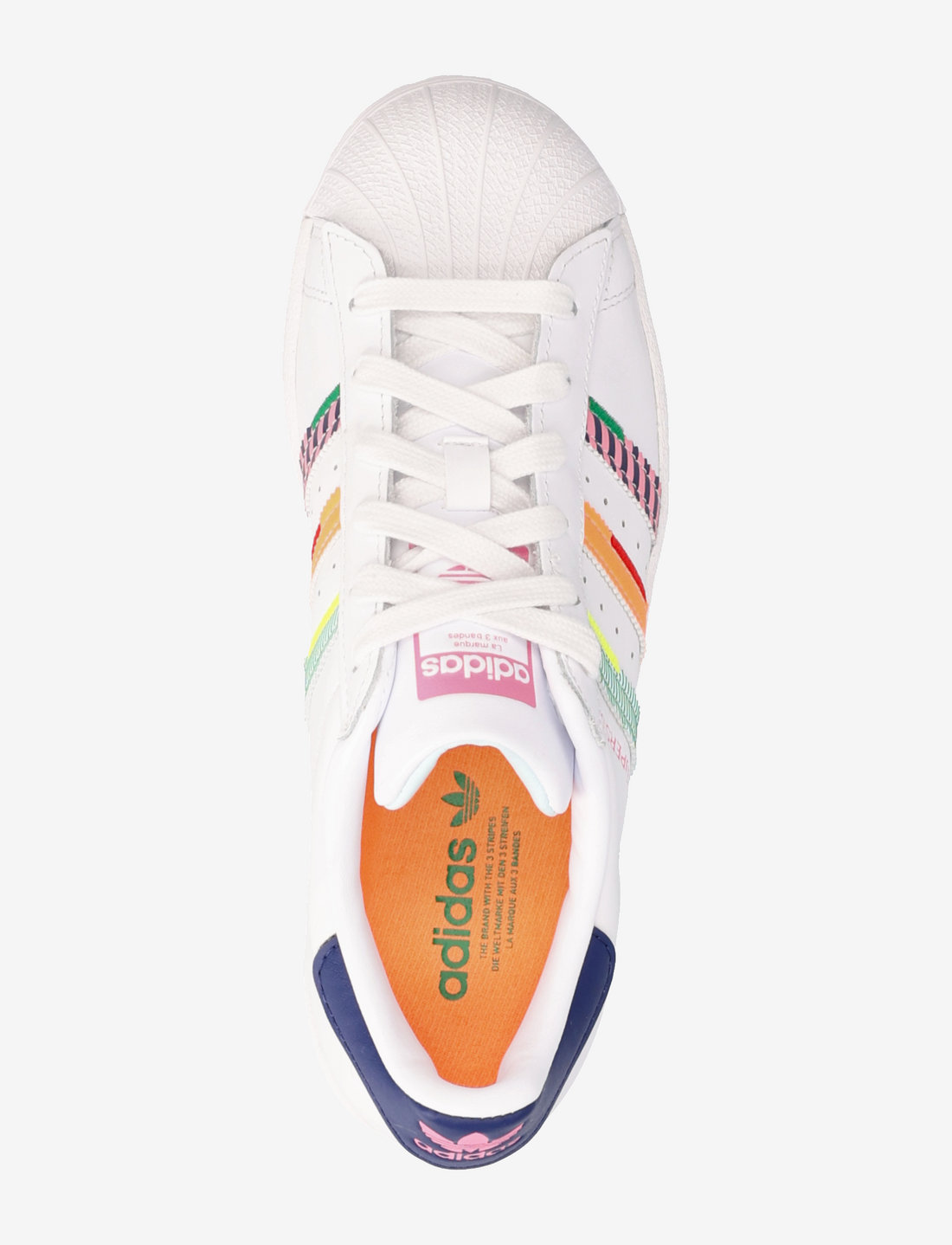 Adidas superstar rainbow stripes sales