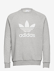 adidas Originals - Adicolor Classics Trefoil Crewneck Sweatshirt - mid layer jackets - mgreyh/white - 0