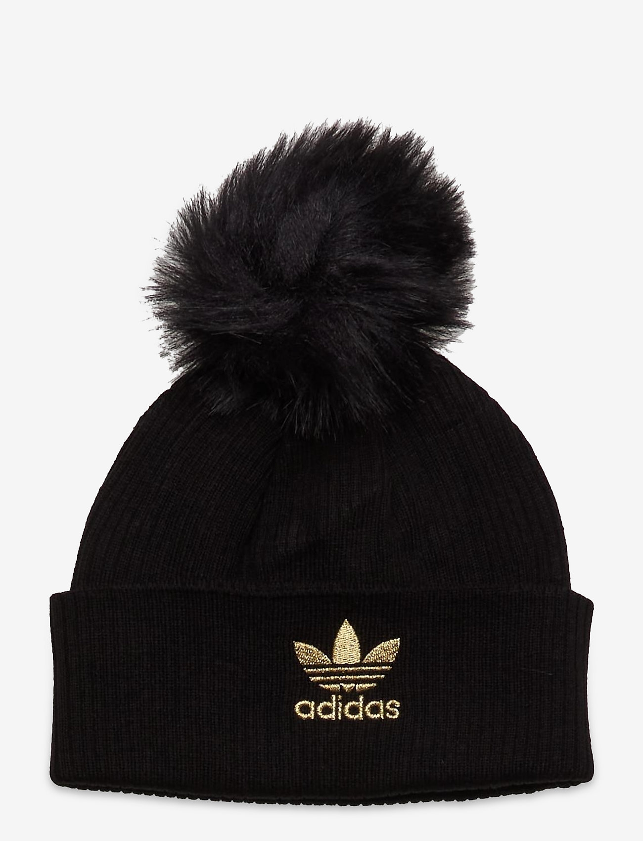 adidas Originals - W FUR POM BEANI - black/metall - 0