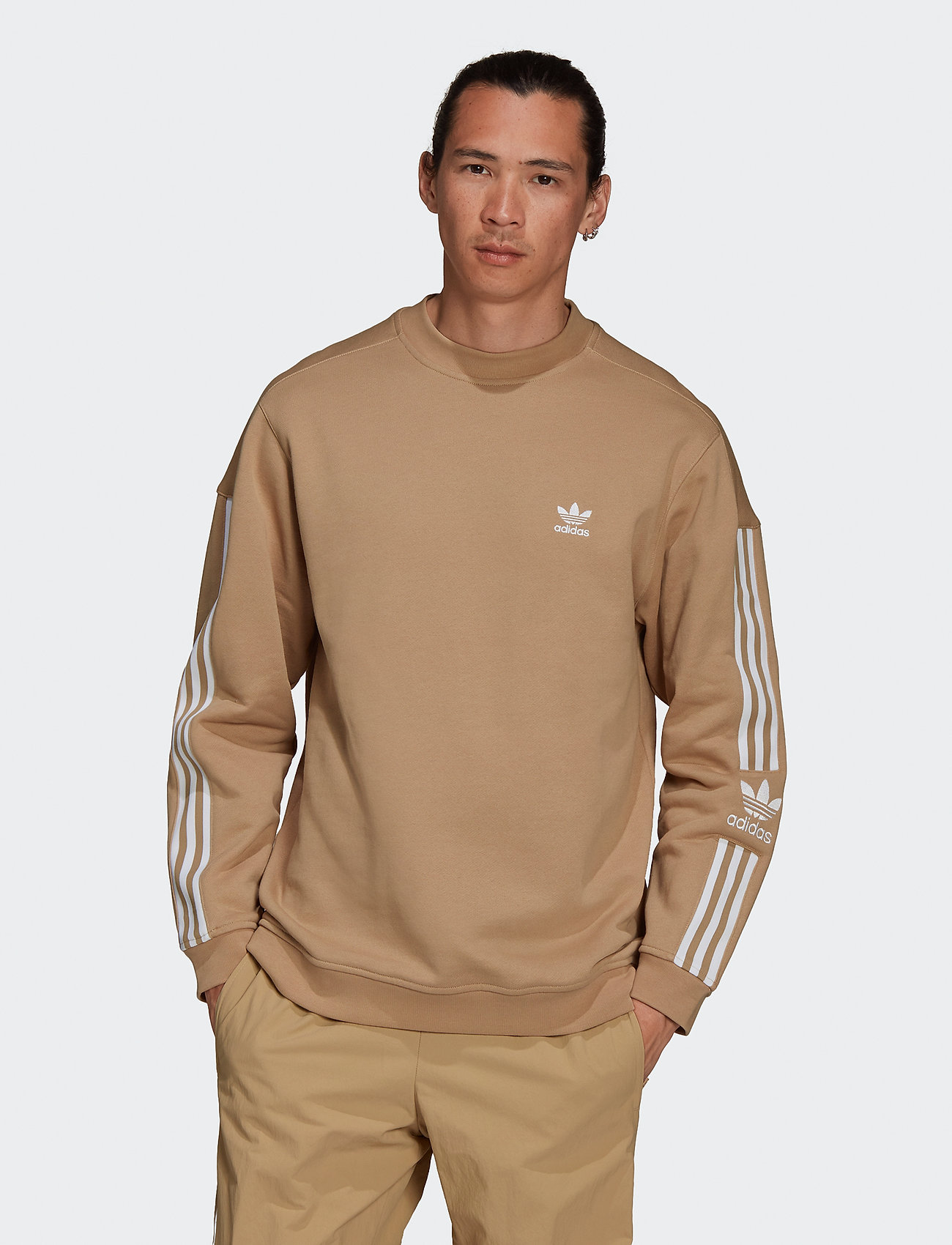 adidas Originals - Adicolor Classics Lock-Up Trefoil Crewneck Sweatshirt - beiton - 0