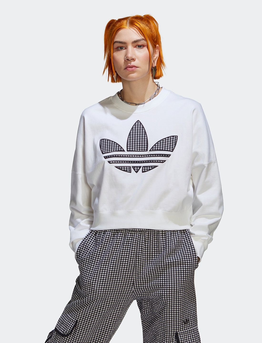 adidas Originals Oversized Sweatshirt With Trefoil Application Sweaters Boozt