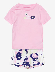 Flower Print Shorts and Tee Set, adidas Originals