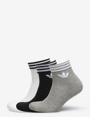 TREFOIL ANKLE SOCK HALF-CUSHIONED 3 PAIR PACK - WHITE/MGREYH/BLACK