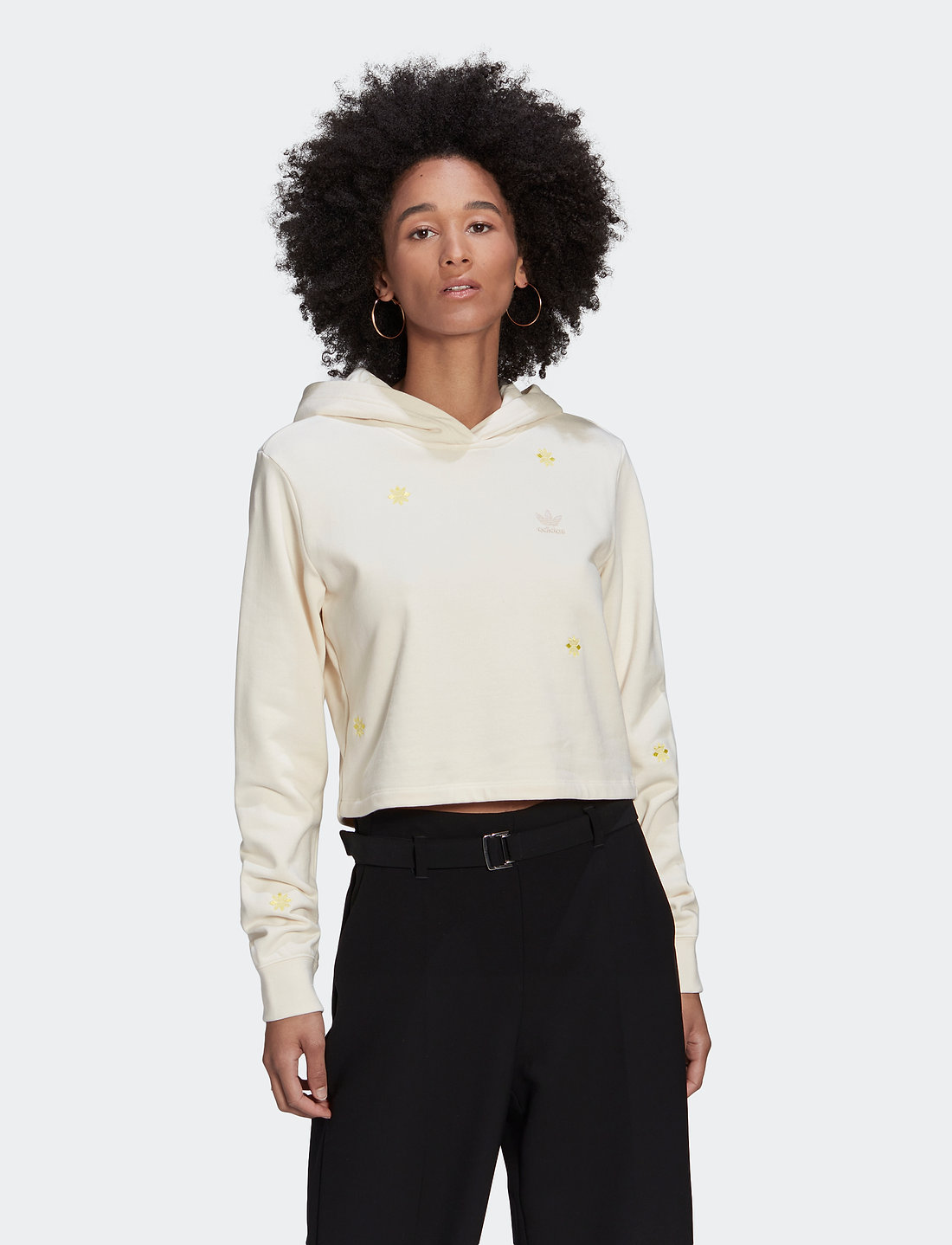 adidas Originals Cropped Hoodie Hoodies Boozt