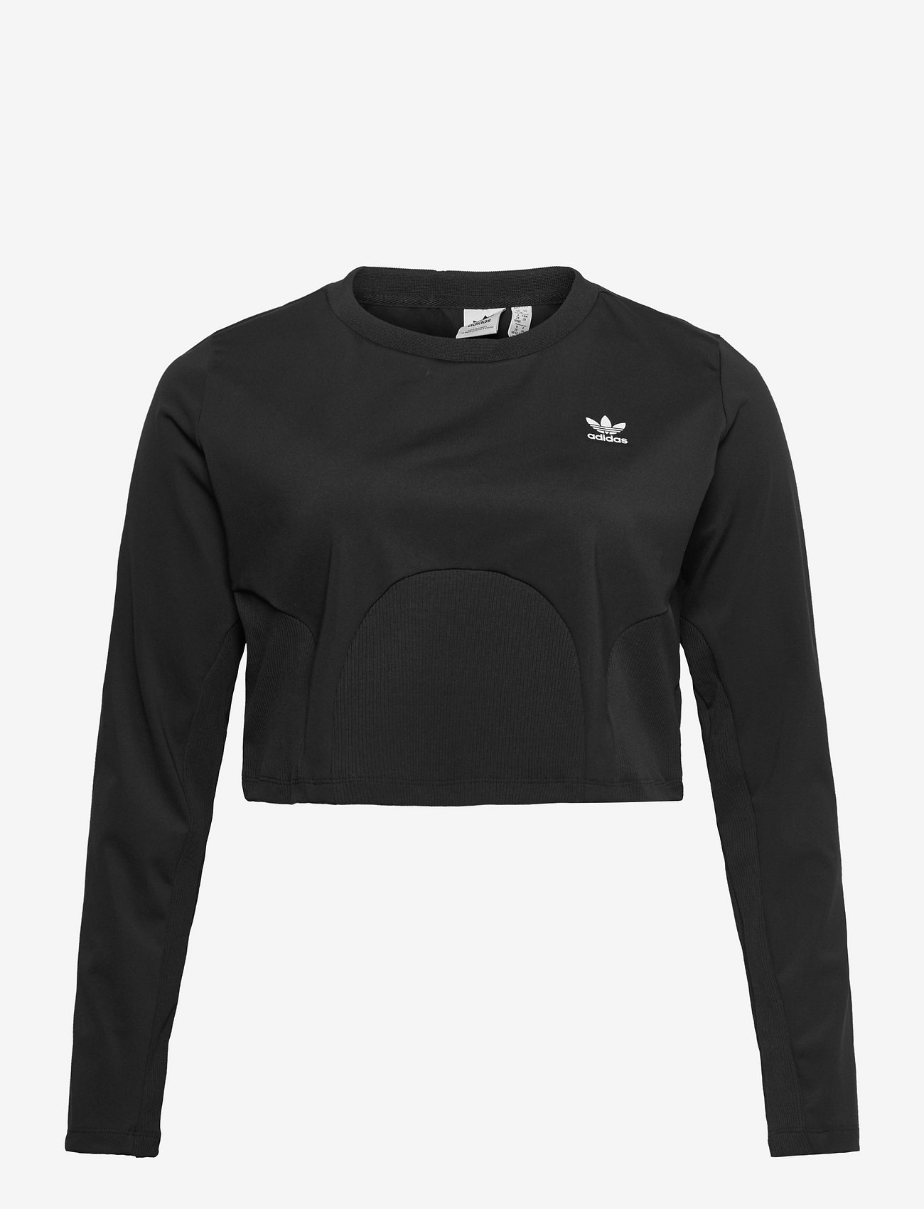 adidas Originals - Always Original Rib 2In1 Ls Top (Plus Size) - navel shirts - black - 0