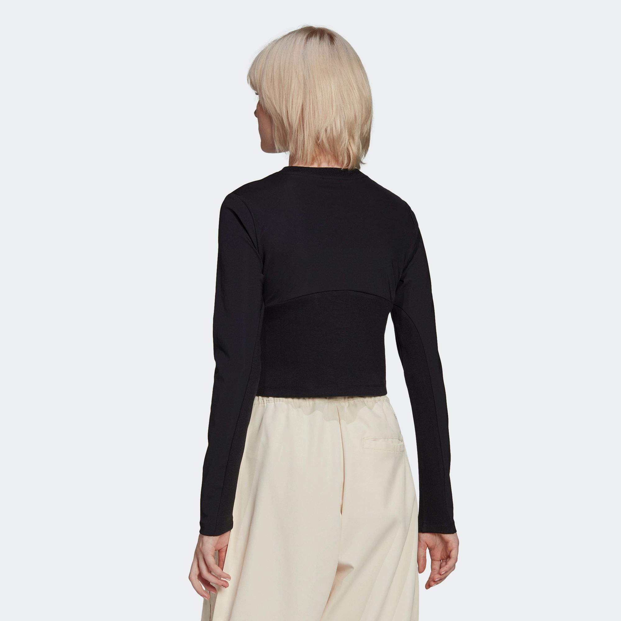 adidas Originals - Always Original Rib Long Sleeve Top W - madalaimad hinnad - black - 3
