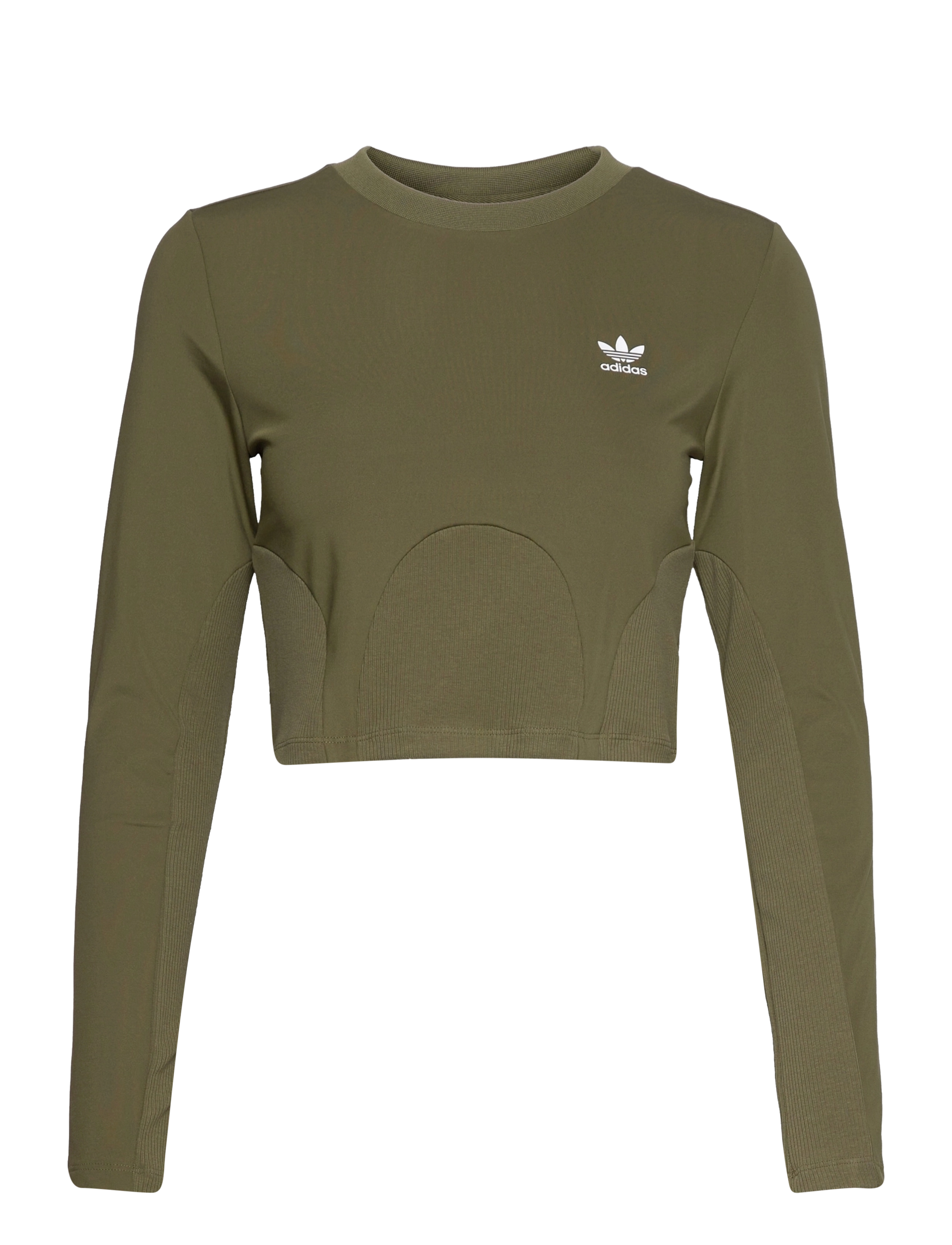 adidas Originals Always Original Rib Long Sleeve Top W - Kleidung - FOCOLI / khaki/green