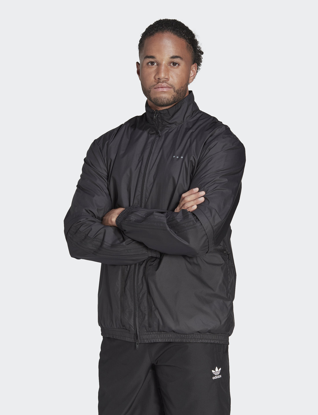 Adidas mens top black track jacket