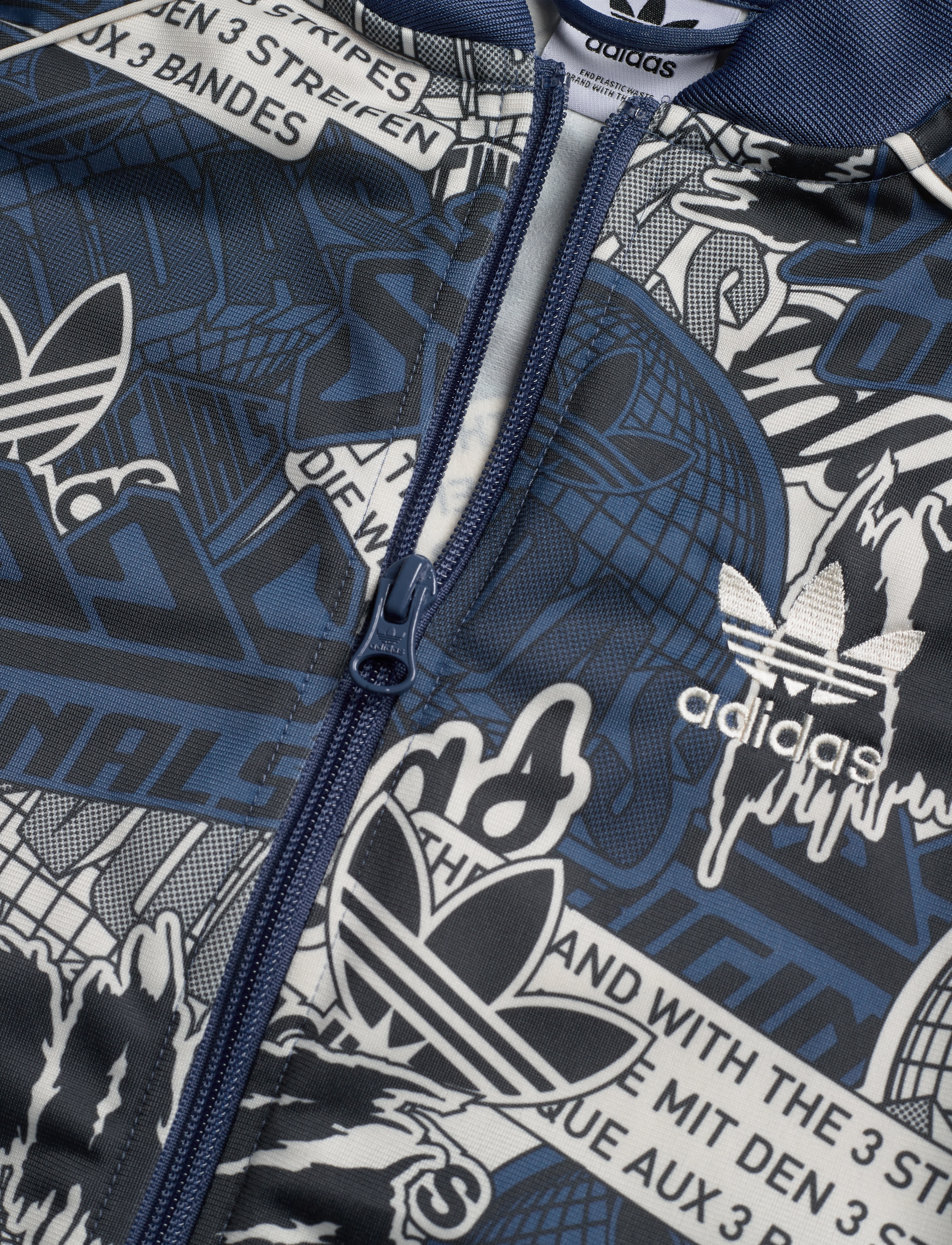adidas Originals - Allover Print SST Track Top - wonwhi/black/wonste - 2