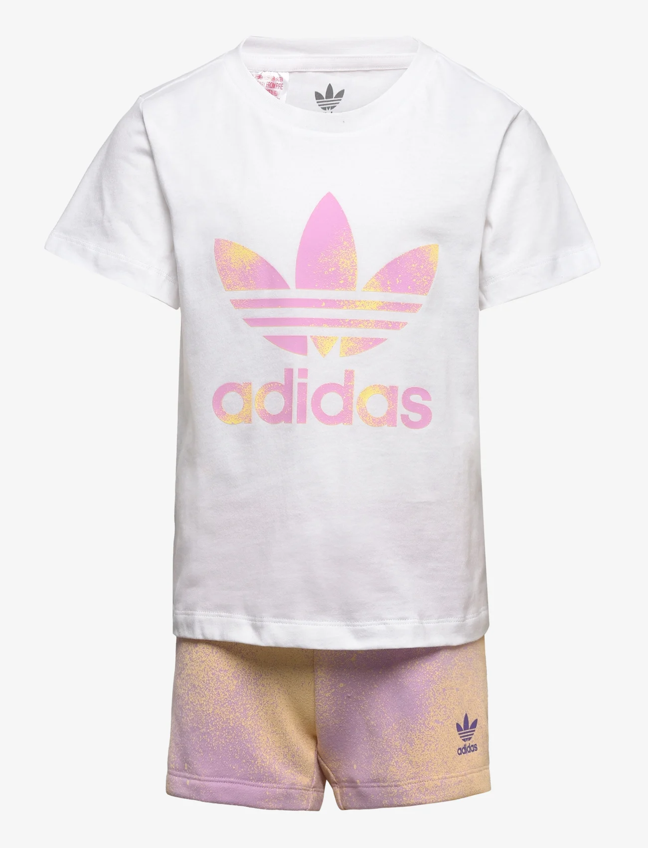 adidas Originals - Graphic Logo Shorts and Tee Set - sett med kortermede t-skjorter - white - 0