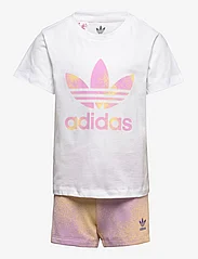 adidas Originals - Graphic Logo Shorts and Tee Set - setit, joissa lyhythihainen t-paita - white - 0