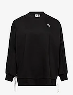 Always Original Laced Crew Sweatshirt (Plus Size) - BLACK