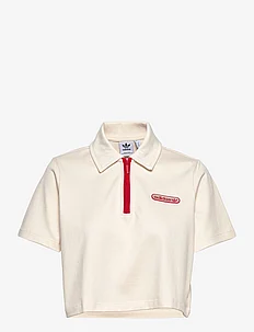 Crop Zip Polo Shirt, adidas Originals