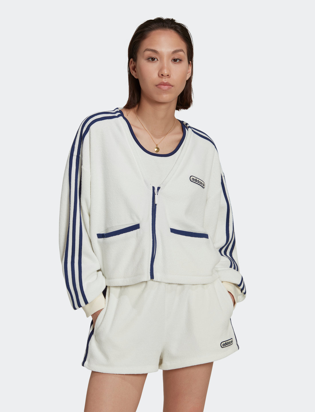 Adidas originals cropped shrug top top