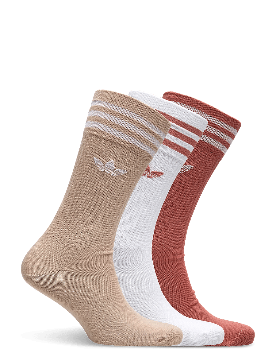 adidas Originals - Solid Crew Socks 3 Pairs - träningsstrumpor - white/magbei/magear - 1