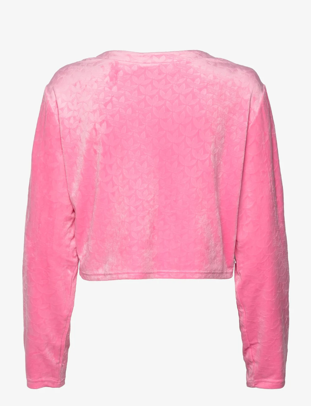 adidas Originals Velvet Embossed Monogram Crop Cardigan Vesten