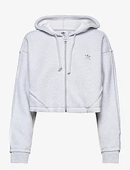adidas Originals - Crop Full-Zip Loungewear Hoodie - džemperiai su gobtuvu - lgreyh - 0