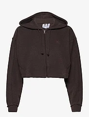 adidas Originals - Crop Full-Zip Loungewear Hoodie - hoodies - dbrown - 0