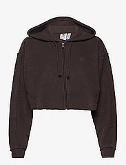 adidas Originals - Crop Full-Zip Loungewear Hoodie - hupparit - dbrown - 0