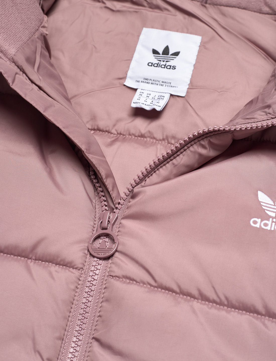 Pink adidas puffer jacket sales