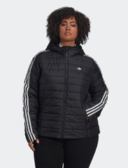 adidas Originals - Hooded Premium Slim Jacket (Plus Size) - winter jacket - black - 2
