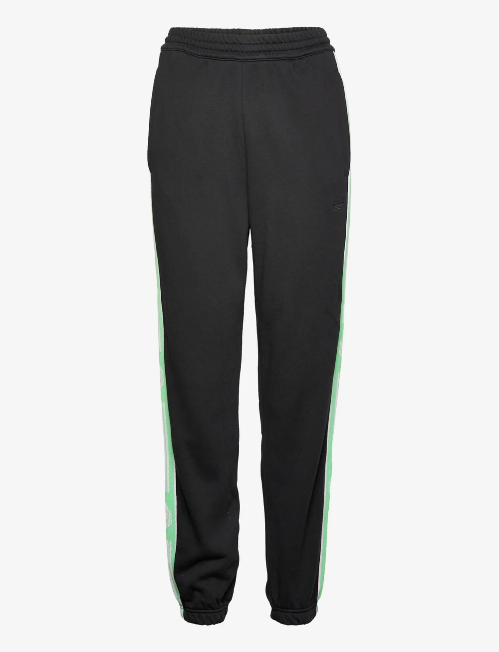 Adidas originals cuffed joggers top in black and beige