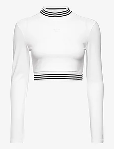 Long-Sleeve Top with Ribbed Collar and Hem, adidas Originals
