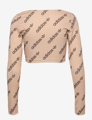 adidas Originals - Long Sleeve Crop Top W - navel shirts - halblu - 1
