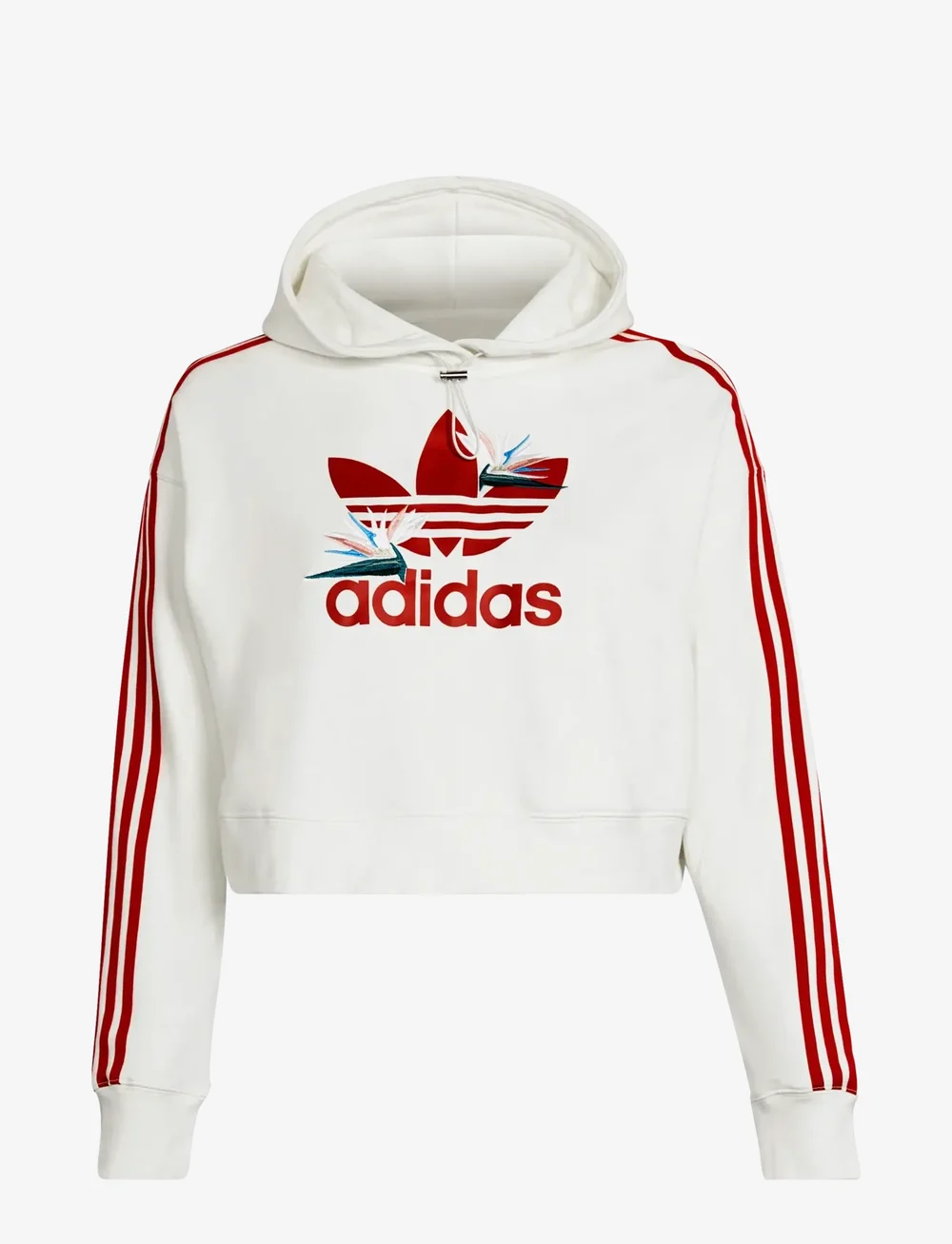 Red and 2025 white adidas hoodie