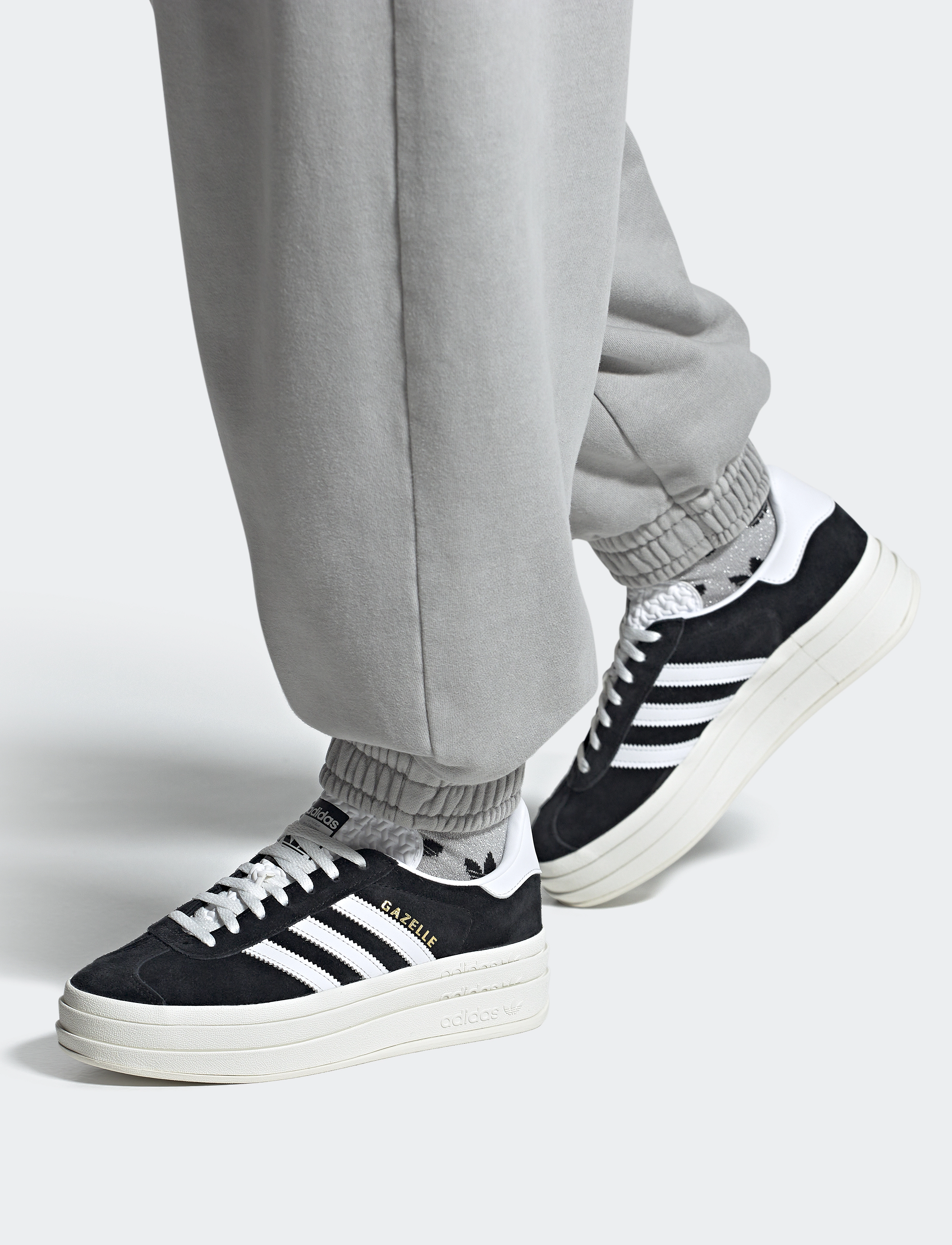 adidas Originals GAZELLE BOLD W - adidas Originals - CBLACK/FTWWHT/CWHITE / black