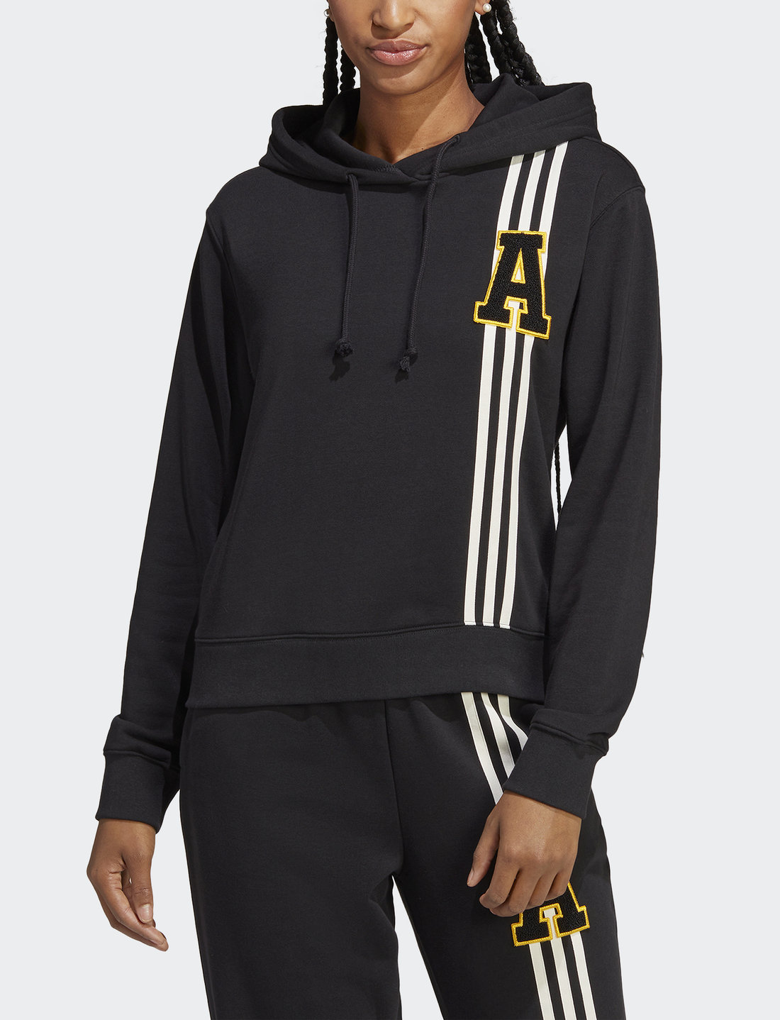 Adidas hoodie damen schwarz top gold