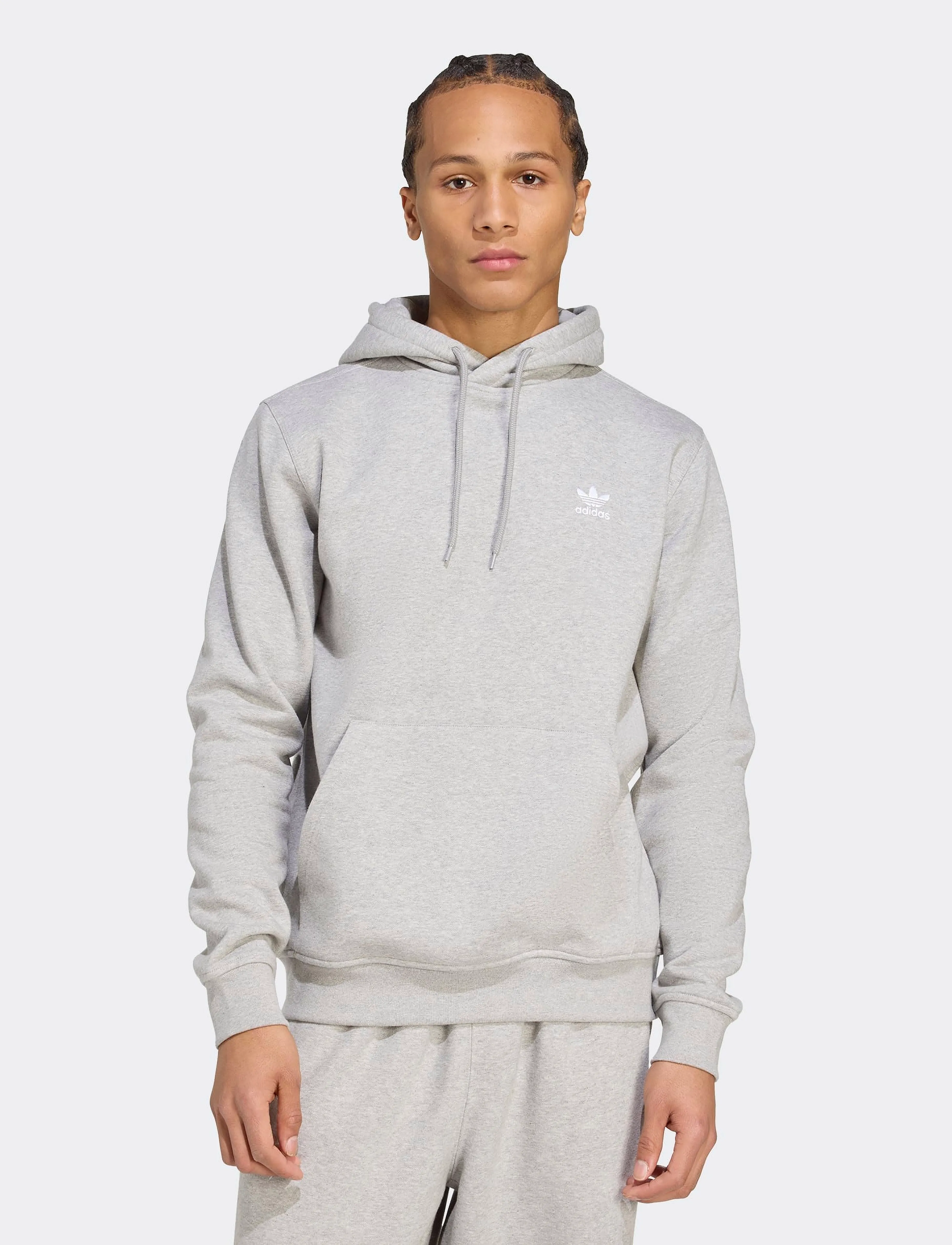 adidas Originals - ESS HD - overdele - mgreyh/white - 2