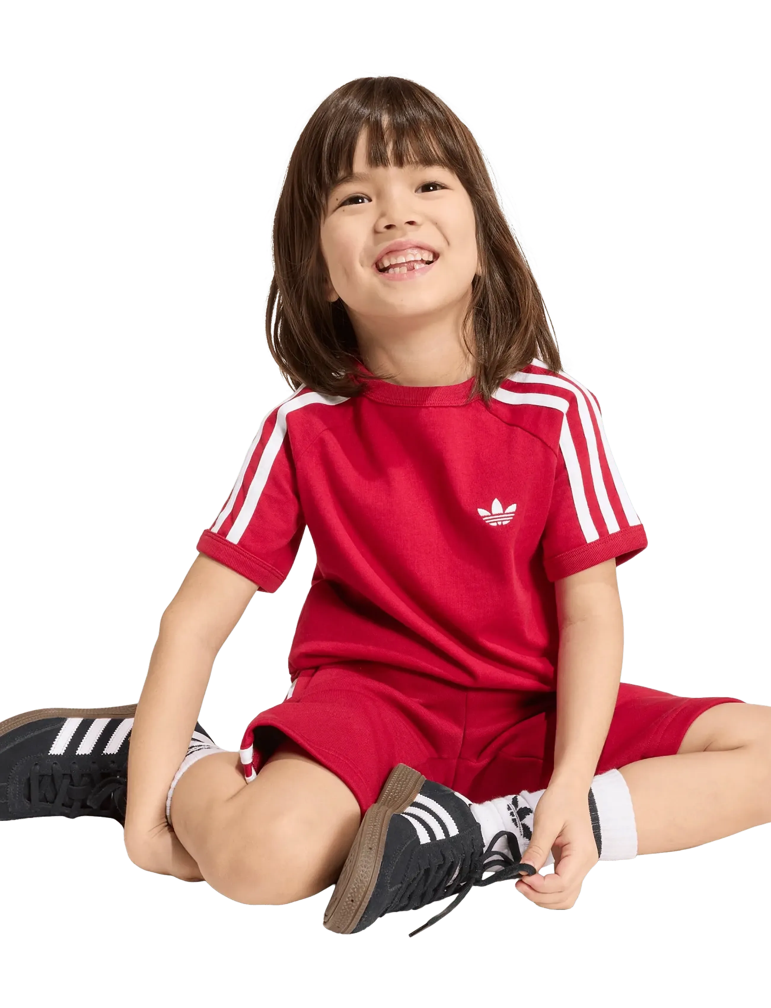 adidas Originals 3 Stripes Tee, 104, Red, T-Shirts > Kortærmede, Børn