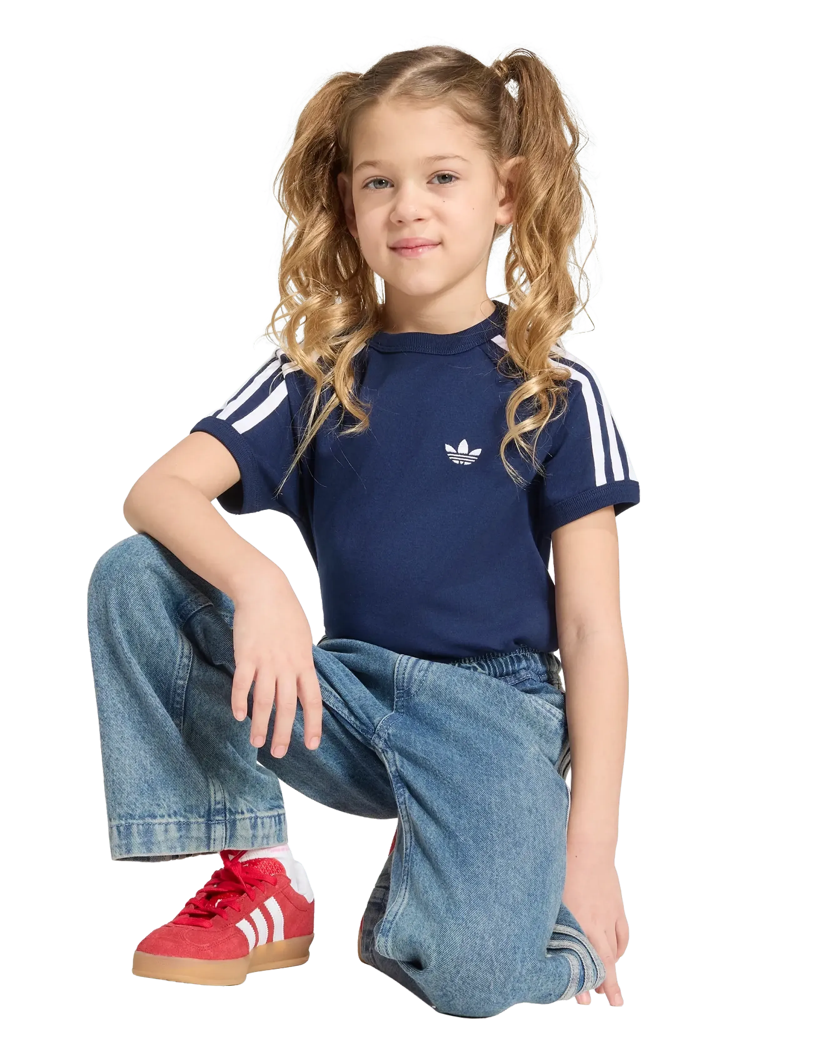 adidas Originals 3 Stripes Tee, 122, Navy, T-Shirts > Kortærmede, Børn