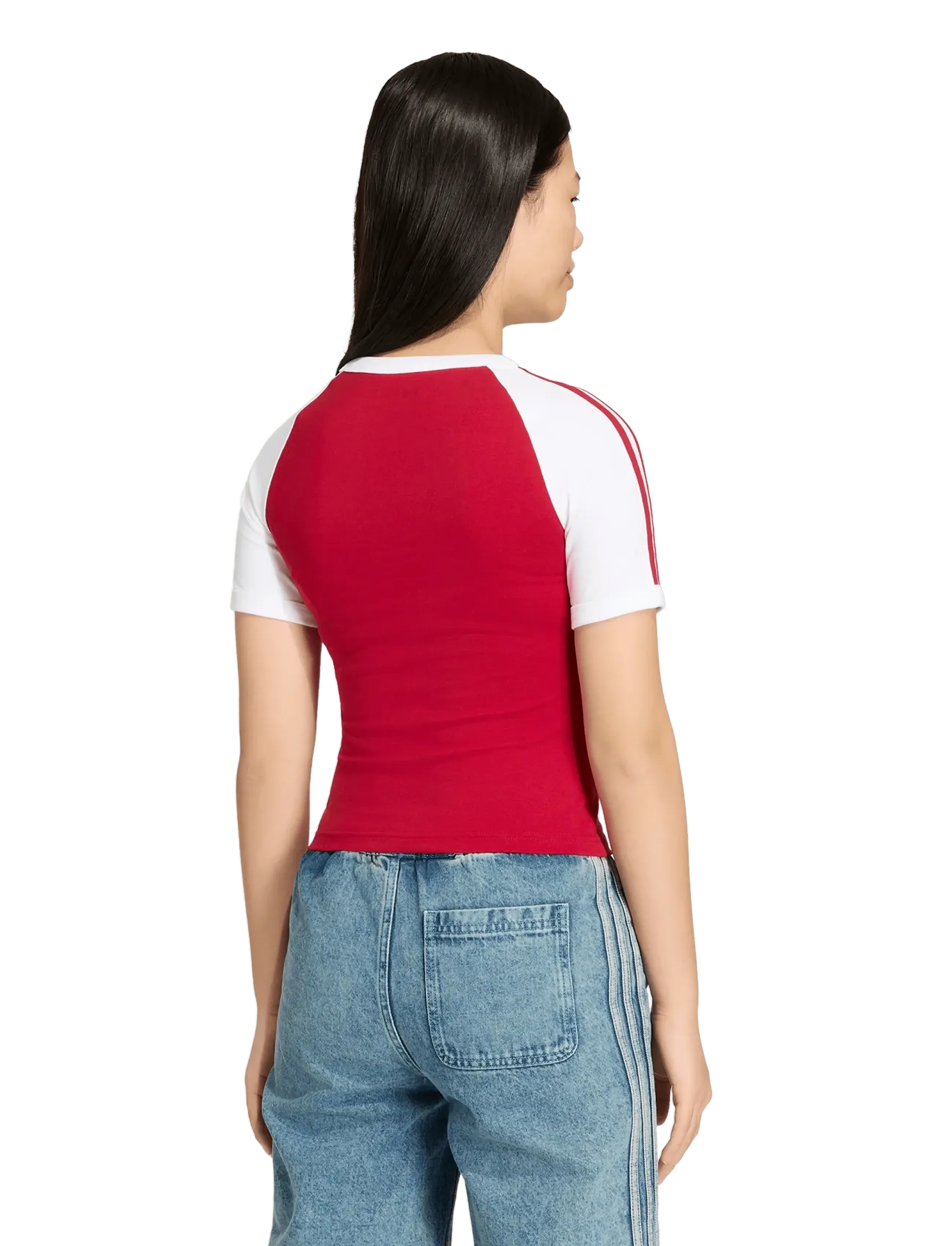 adidas Originals - 3S SL TEE - short-sleeved t-shirts - tmvire/white - 5