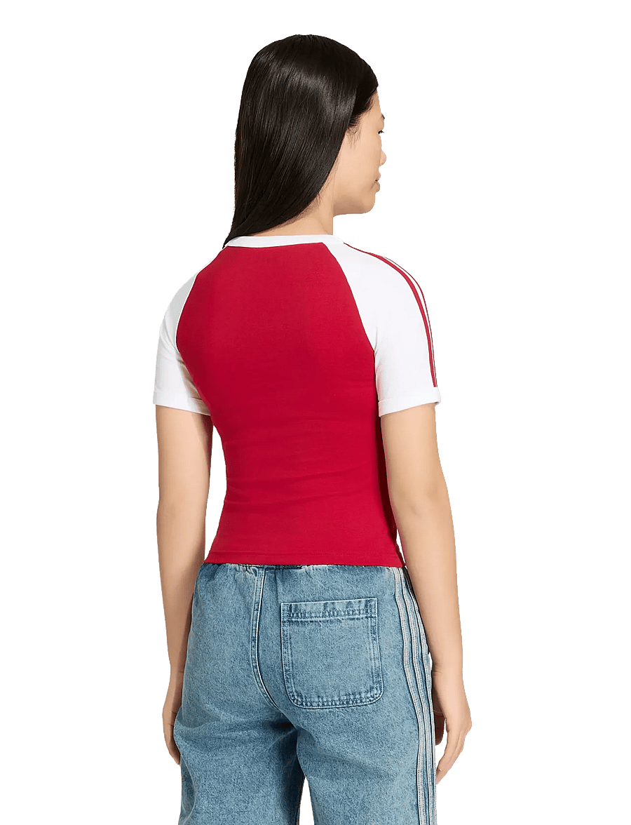 adidas Originals - 3S SL TEE - short-sleeved t-shirts - tmvire/white - 5