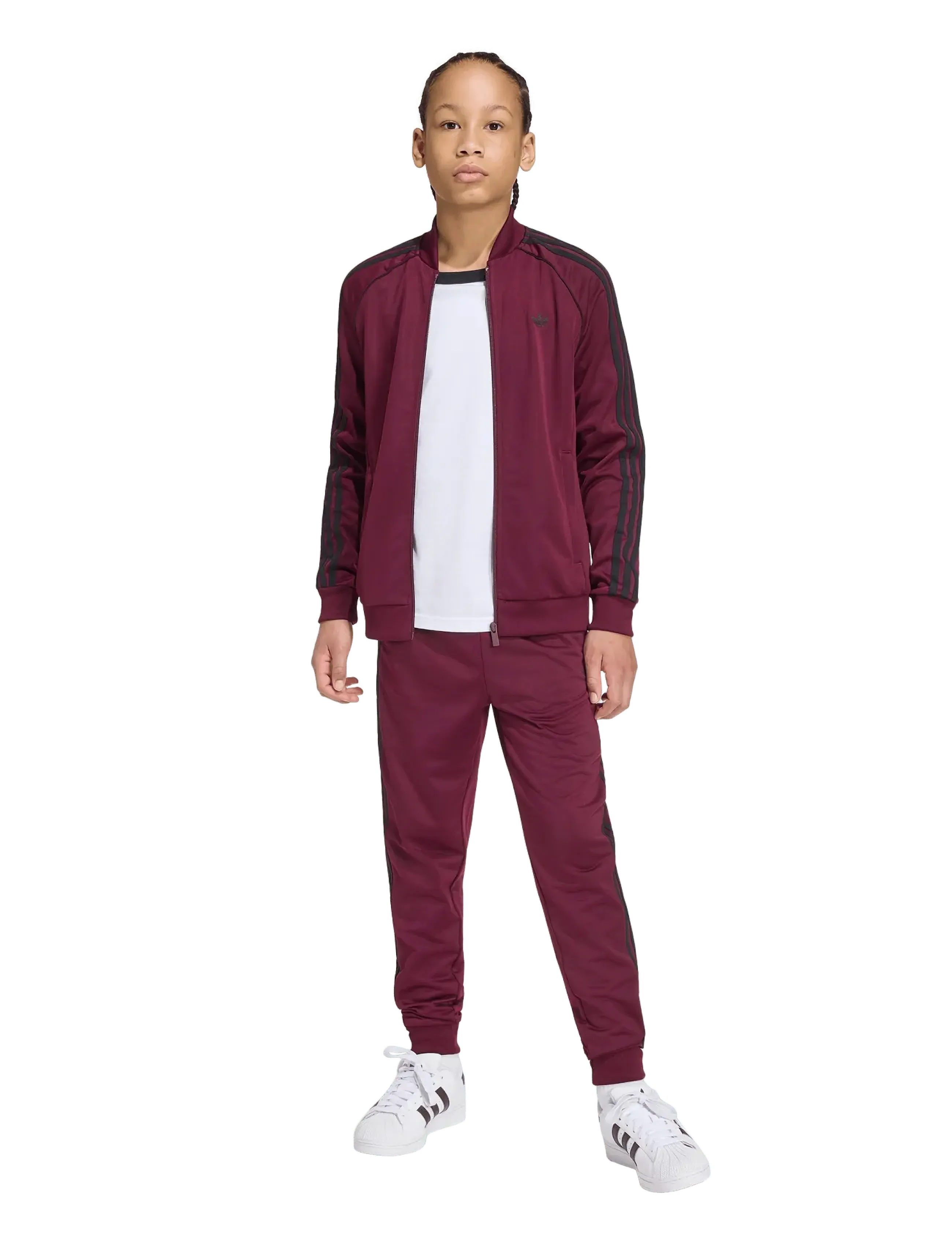 adidas Originals Sst Track Top, 170, Burgundy