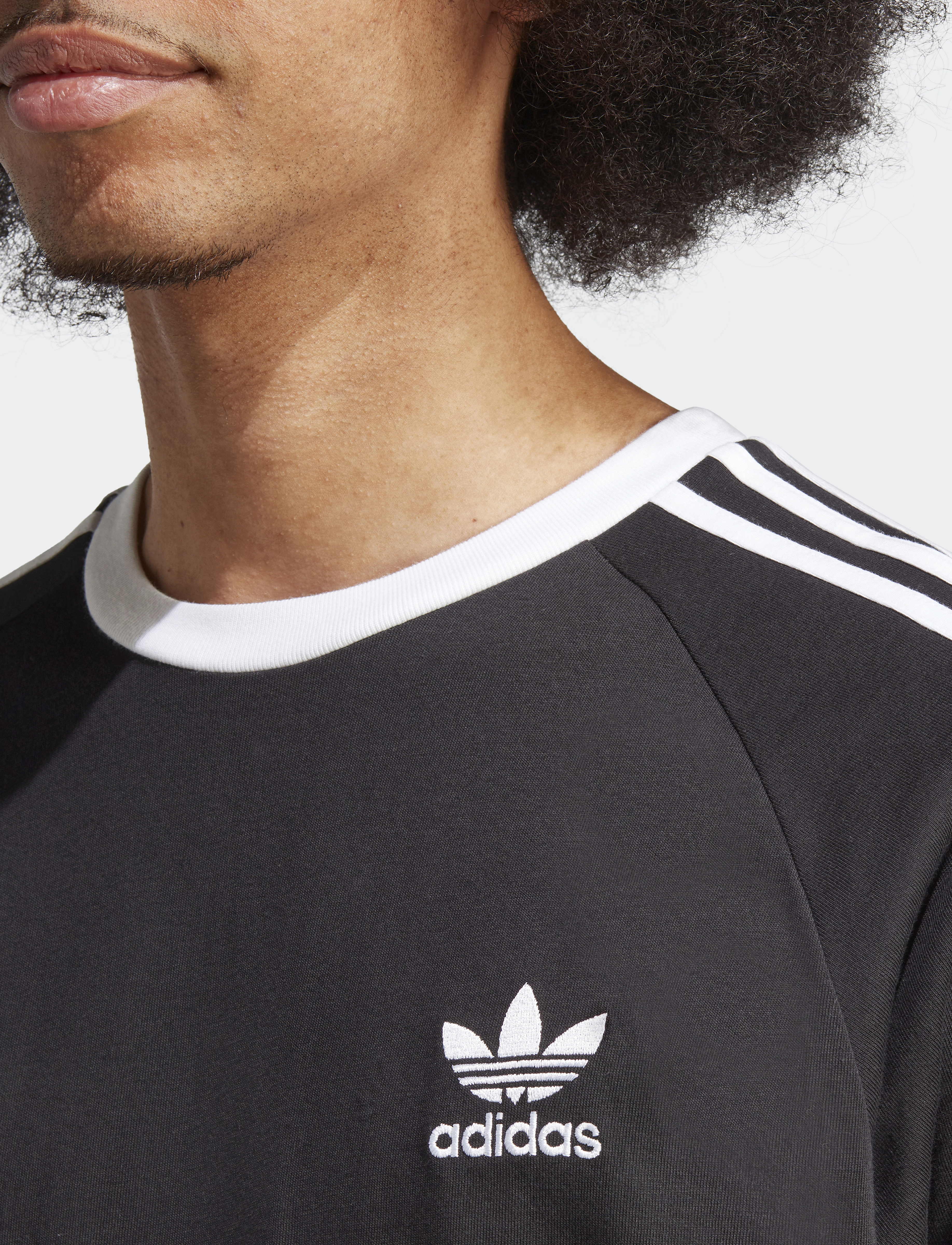 adidas Originals - 3-STRIPES TEE - oberteile & t-shirts - black - 4