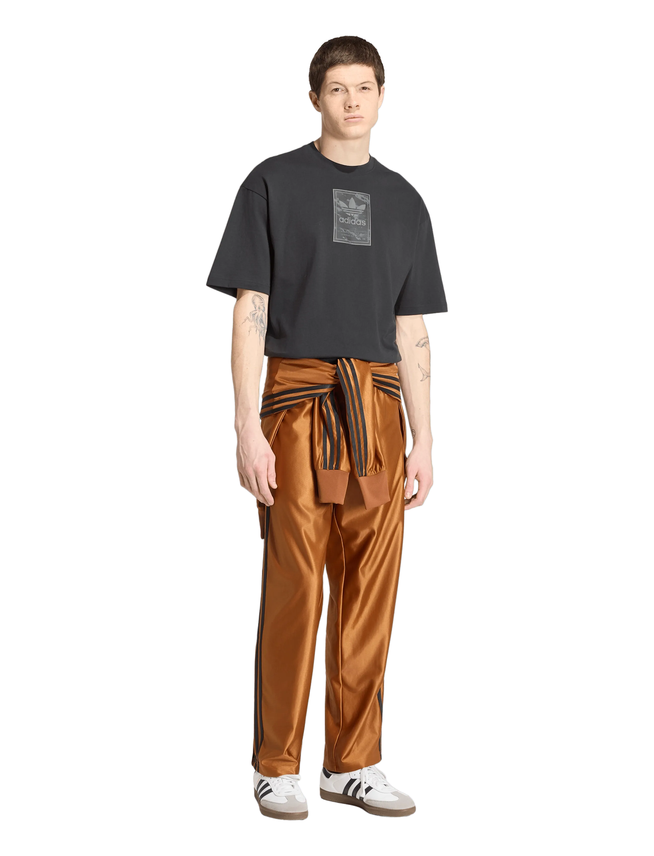 adidas Originals CAMO TEE TONGUE - T-Shirts - BLACK / black
