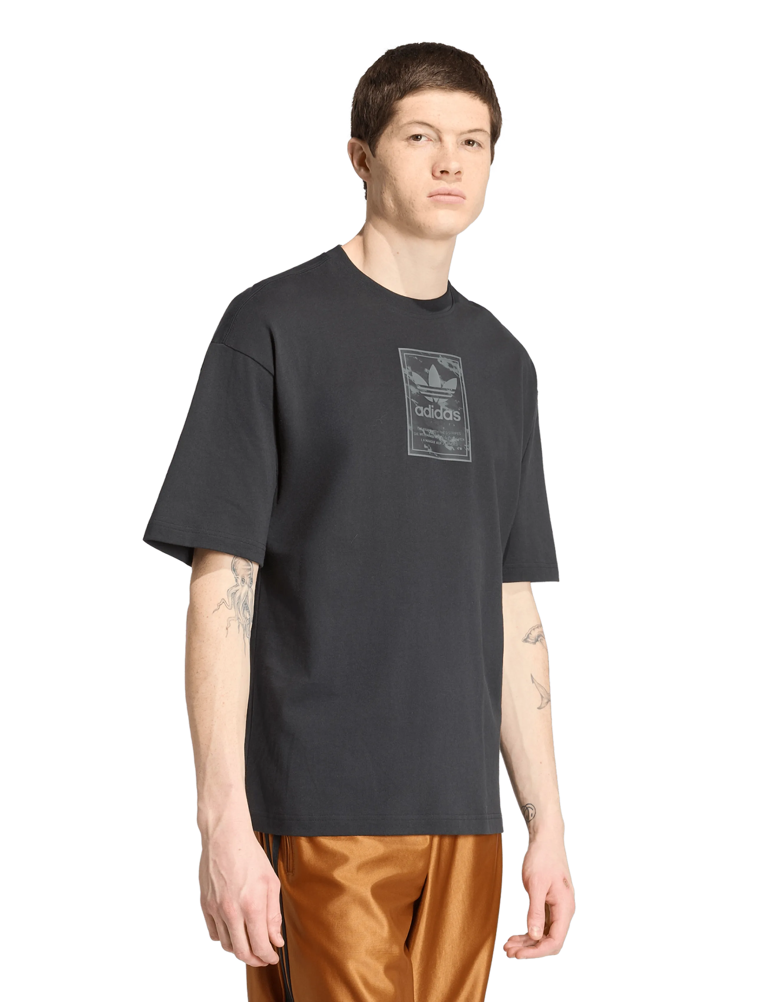 adidas Originals - CAMO TEE TONGUE - oberteile & t-shirts - black - 2