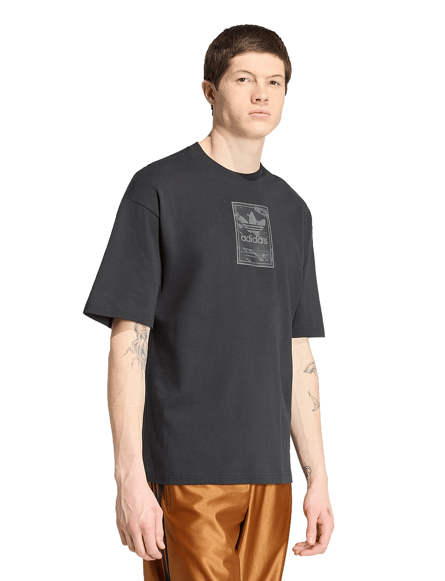 adidas Originals - CAMO TEE TONGUE - oberteile & t-shirts - black - 2