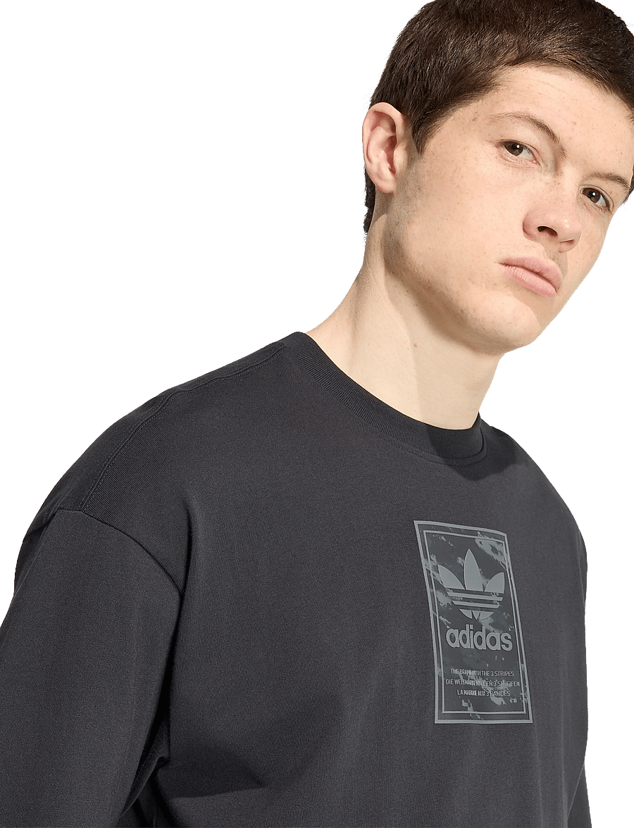 adidas Originals - CAMO TEE TONGUE - oberteile & t-shirts - black - 3