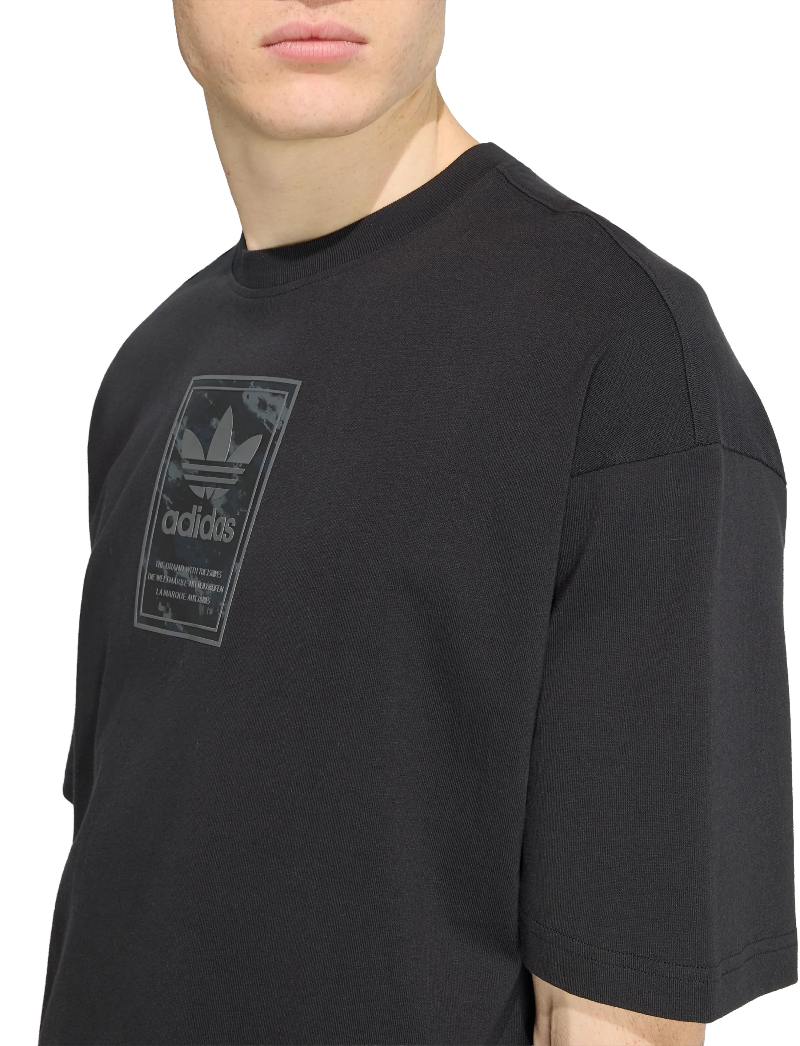 adidas Originals - CAMO TEE TONGUE - oberteile & t-shirts - black - 4