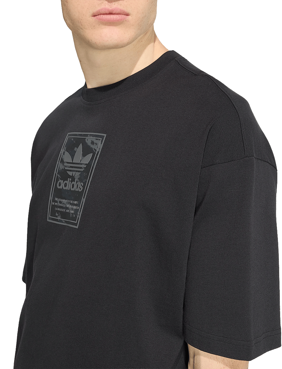 adidas Originals - CAMO TEE TONGUE - oberteile & t-shirts - black - 4