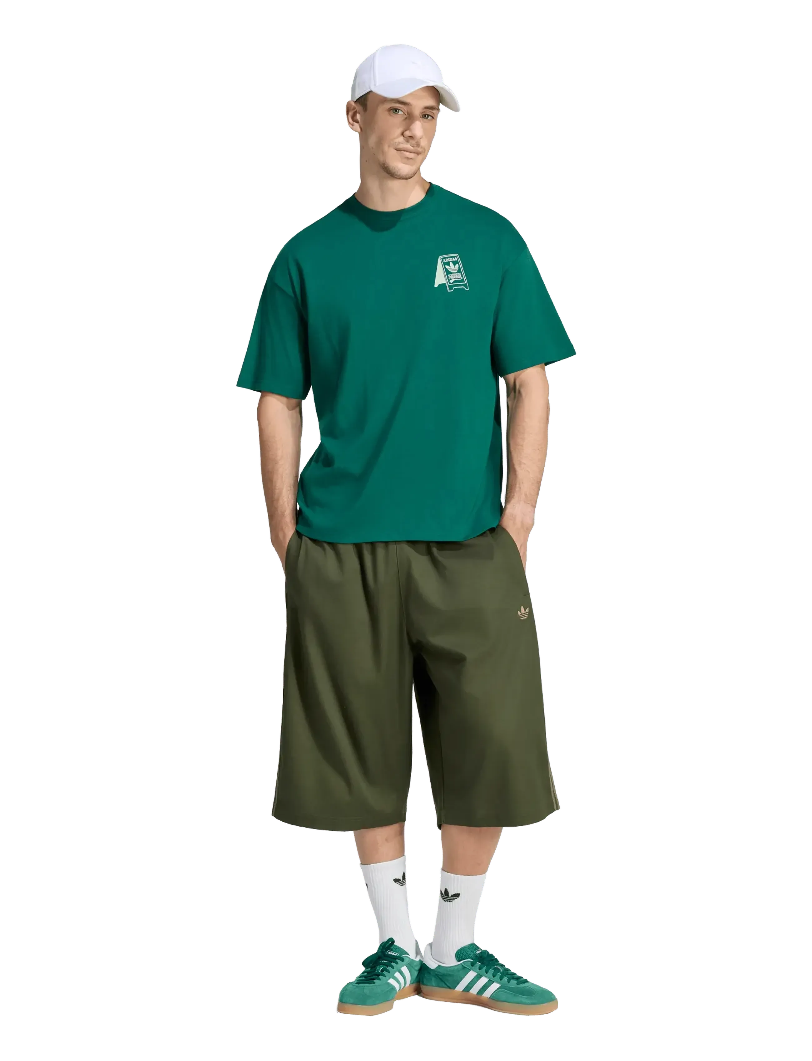 adidas Originals - FOOD CART TEE - cgreen - 0