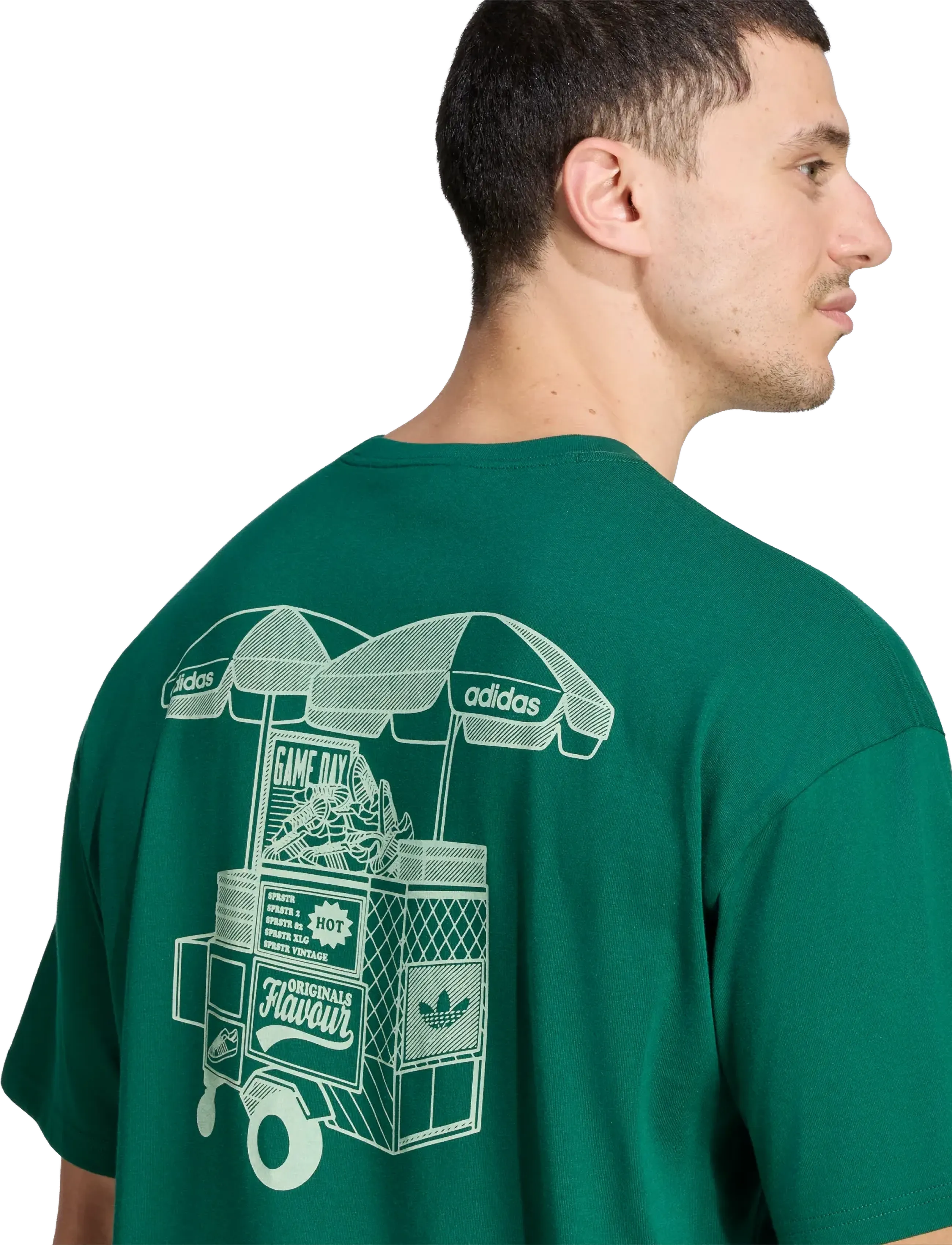 adidas Originals - FOOD CART TEE - cgreen - 4