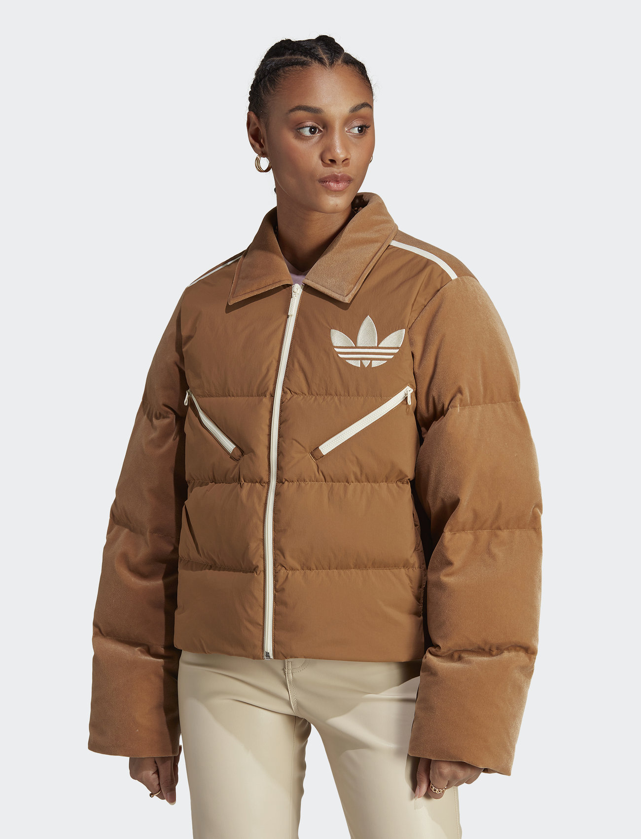 adidas Originals - VELVET PUFFER - down- & padded jackets - brndes - 0