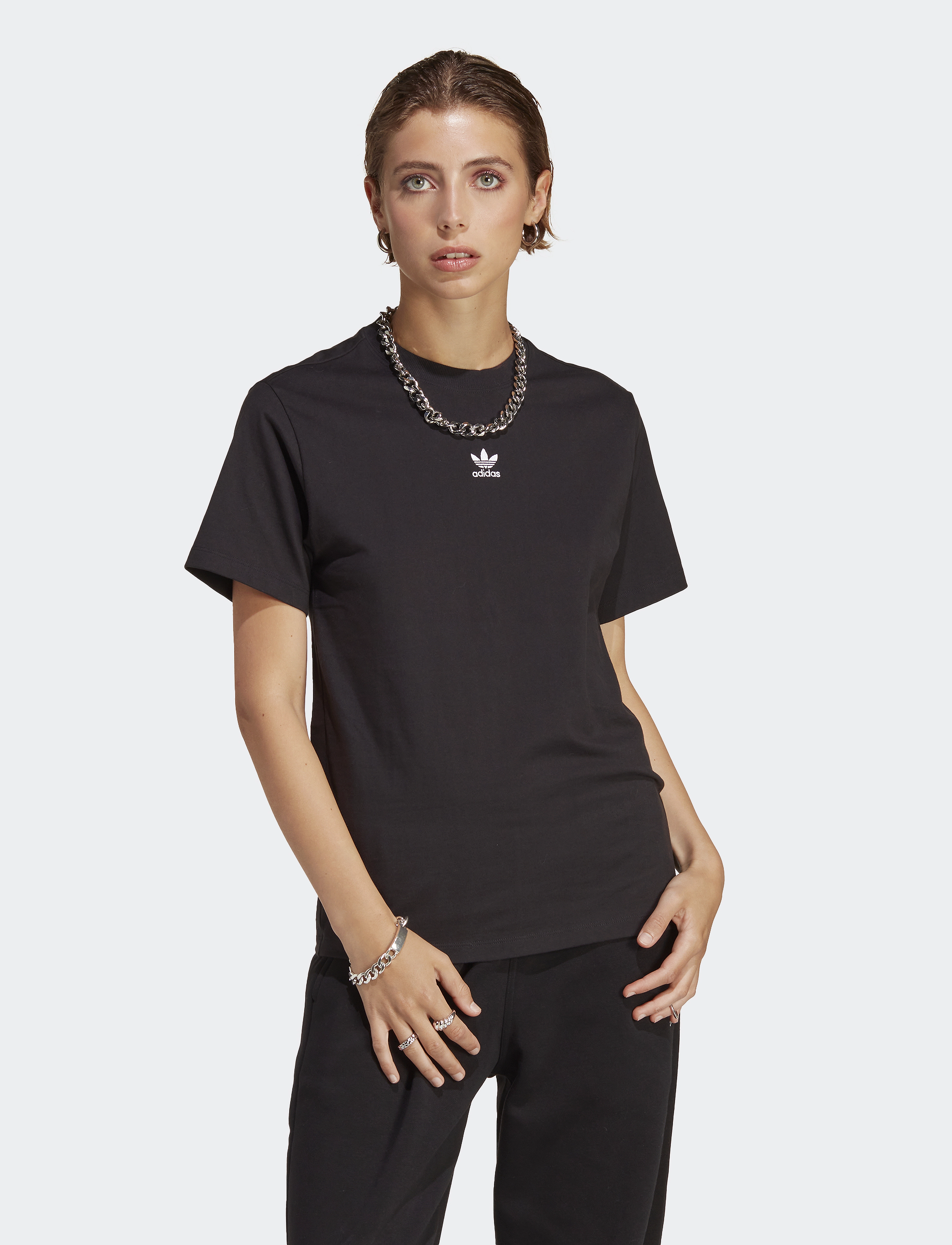 adidas Originals TEE REGULAR - Yläosat - BLACK / black