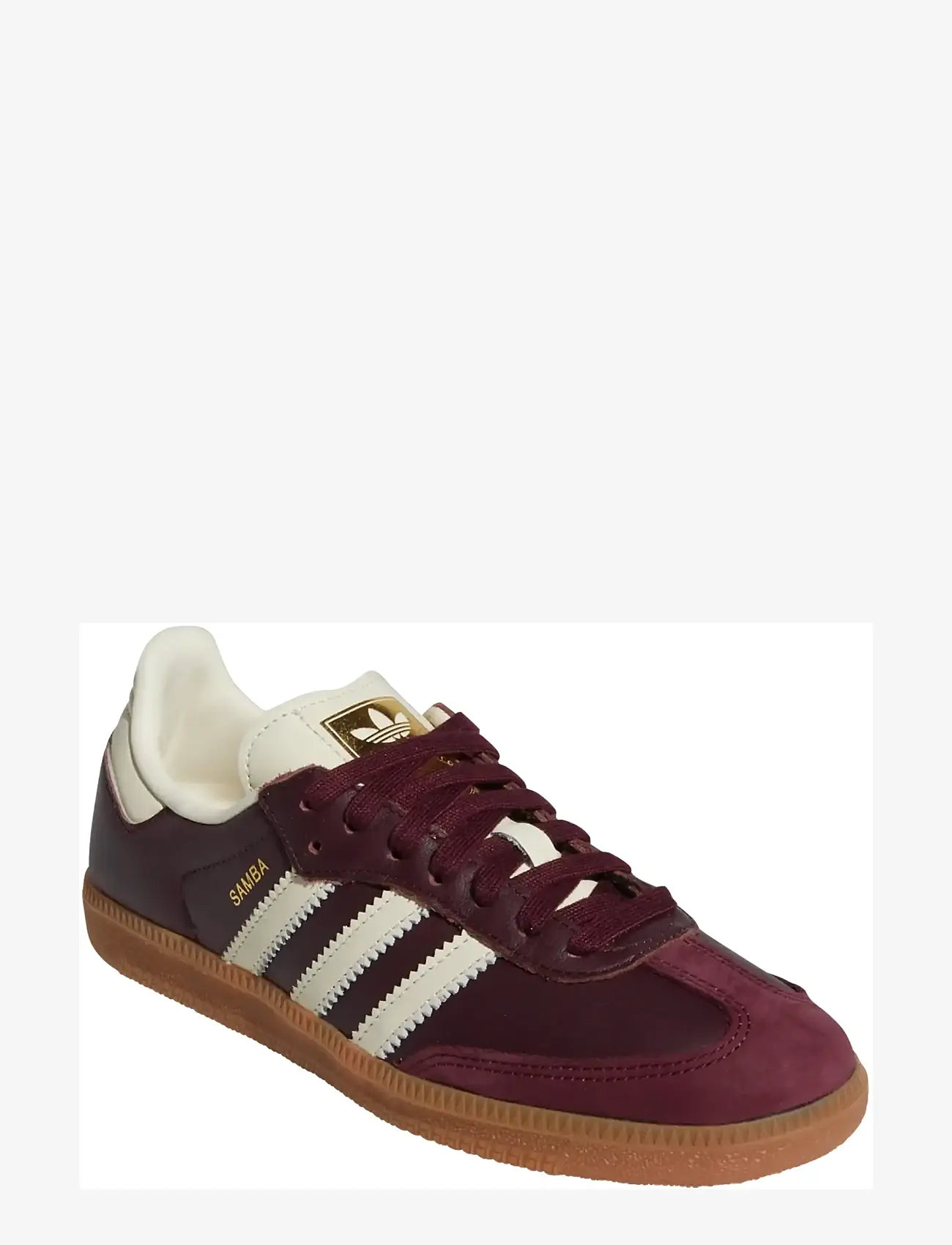 adidas Originals - SAMBA OG W - låga sneakers - maroon/crewht/goldmt - 0